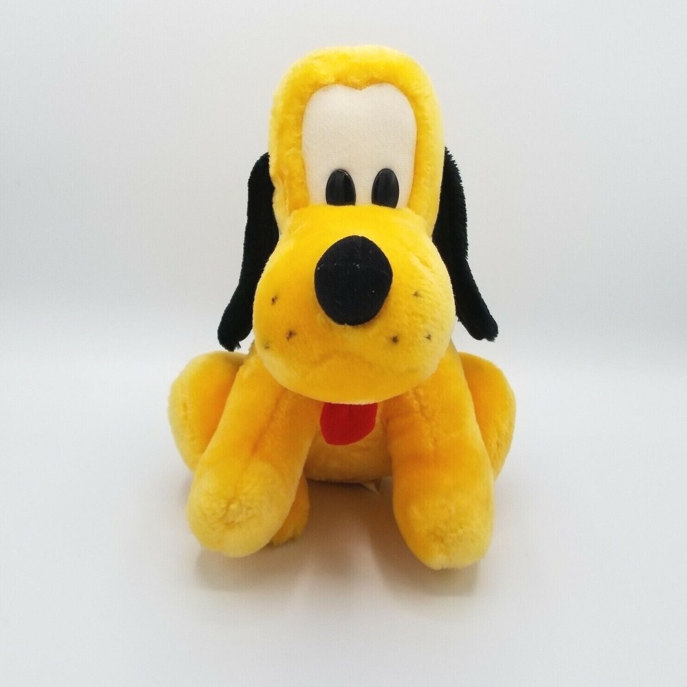 Vintage Pluto Sitting 10" Walt Disney Parks Walt Disneyland Plush Stuffed Animal